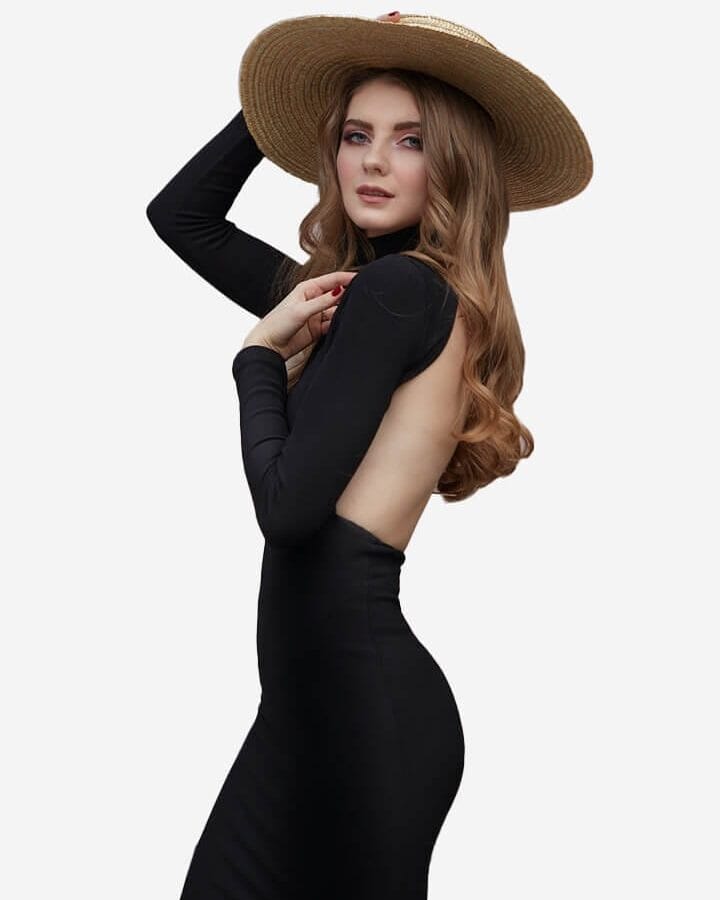 Eterna long dress black