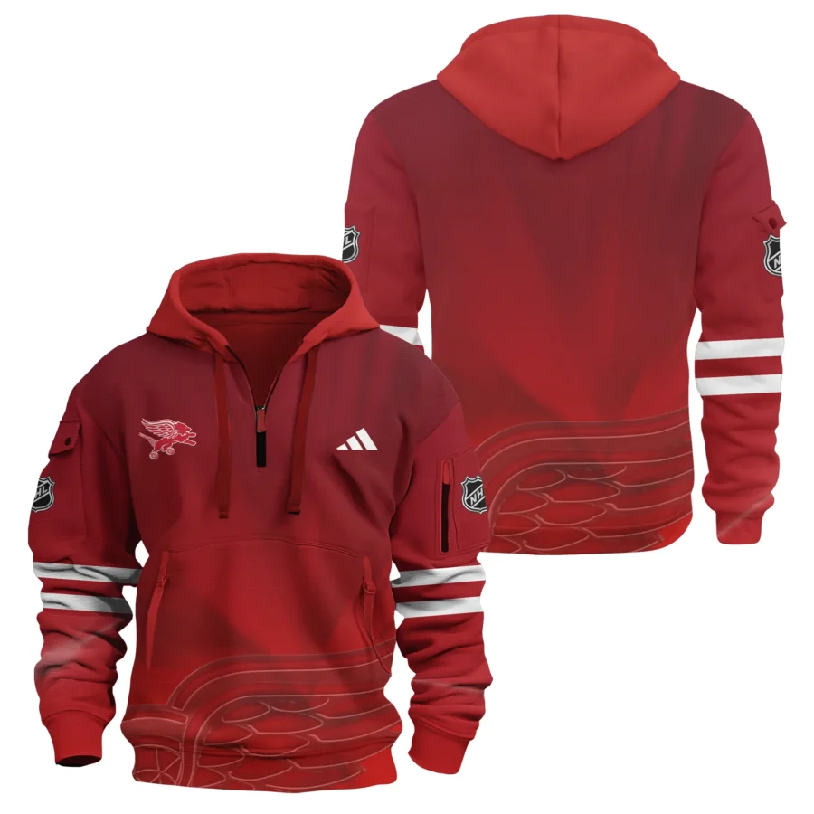 NHL25-26 Men's Detroit Red Wings Adidas Hoodie Zip Limited DEW01