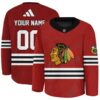 NHL25-26 Men's Chicago Blackhawks Adidas Limited Custom Jersey CBK82