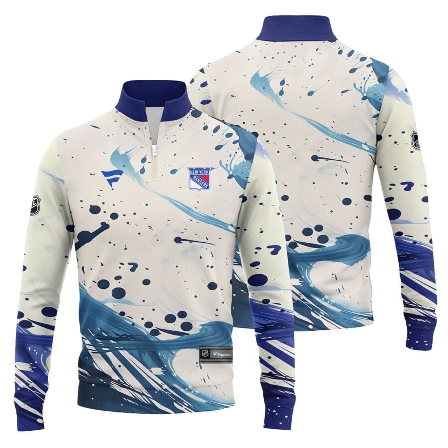 NHL25-26 Men's New York Rangers Fanatics Sweatshirt 1/4 Zip Limited SW08