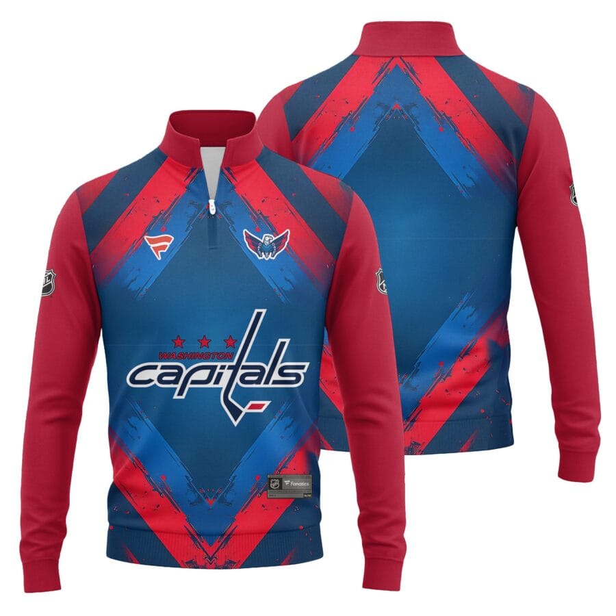 NHL25-26 Men's Washington Capitals Fanatics Sweatshirt 1/4 Zip Limited SW12