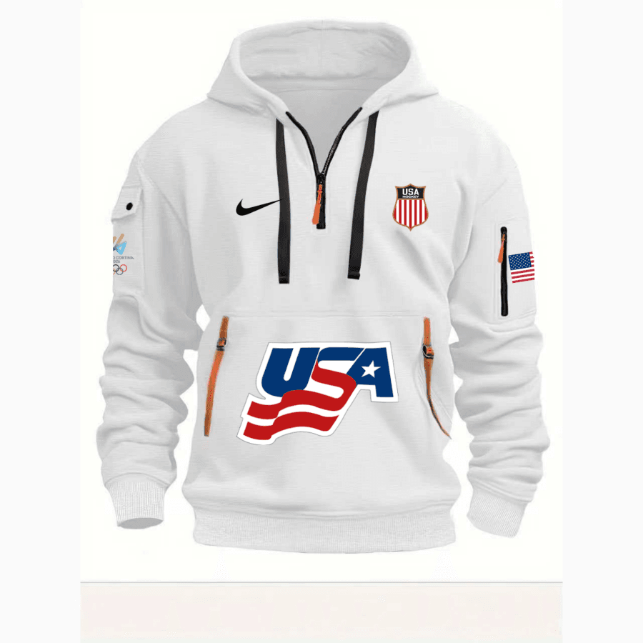 Winter Olympics 2026-Team USA Hockey Hoodie Zip US6 - All Color