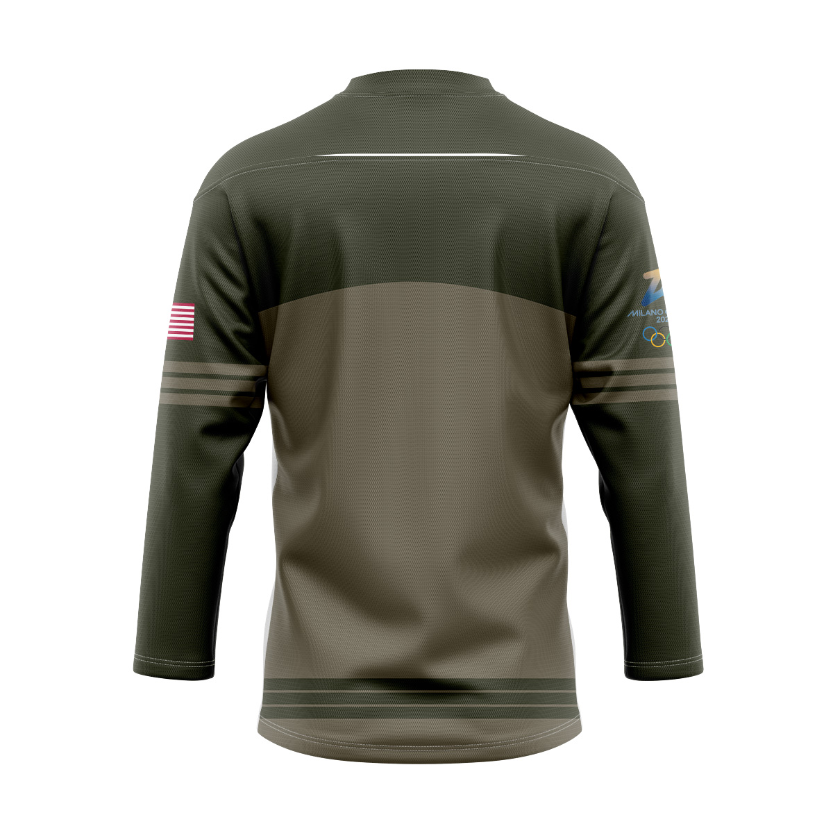 Winter Olympics 2026-Team USA Hockey Military Green Pro Jersey US2551 - Image 2