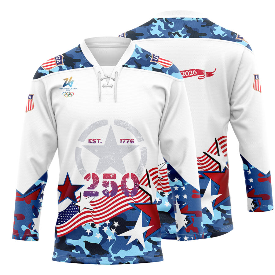Winter Olympics 2026-Team USA 250th Anniversary Hockey Jersey US2552