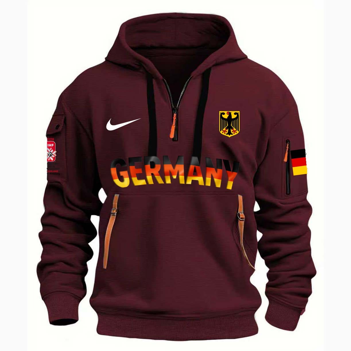 2026 IIHF Ice Hockey World Championship - Team Germany Hoodie Zip GM10 - Image 7