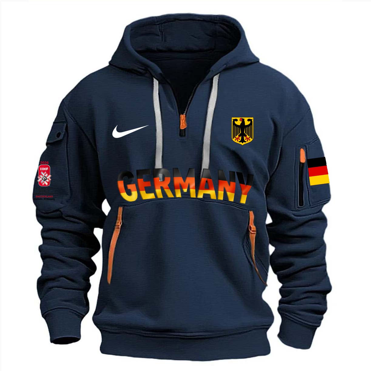 2026 IIHF Ice Hockey World Championship - Team Germany Hoodie Zip GM10 - Image 4