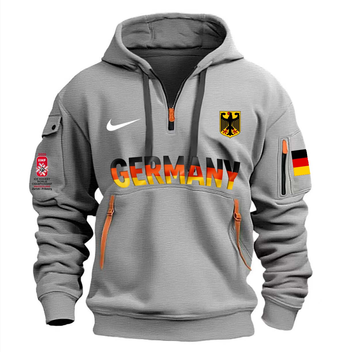 2026 IIHF Ice Hockey World Championship - Team Germany Hoodie Zip GM10 - Image 3