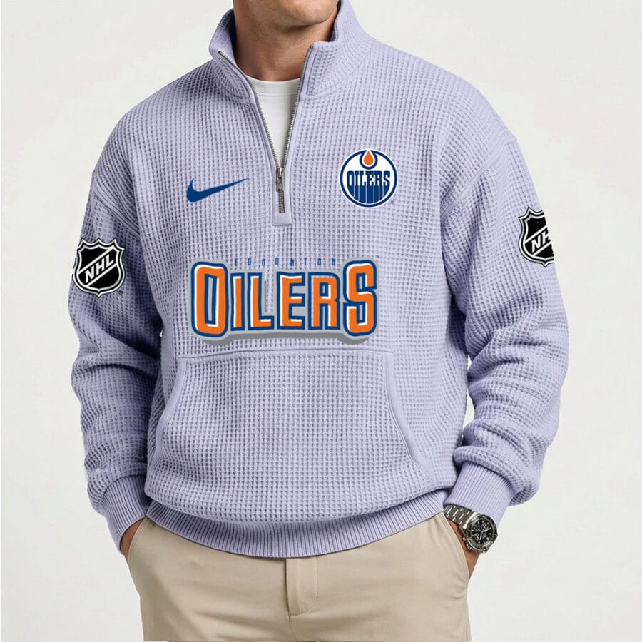 Men's Edmonton Oilers Nike Authentic Quarter Zip EDO206
